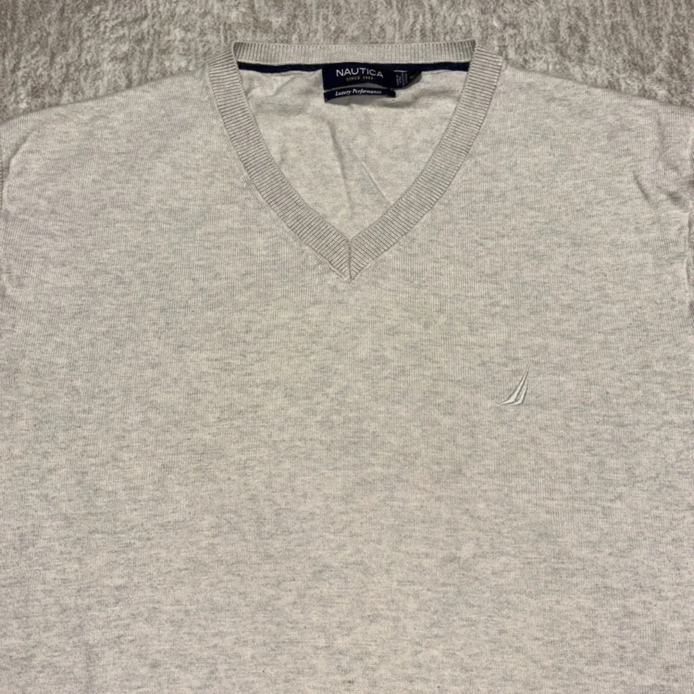 Men's XXL Nautica Oatmeal sleeveless sweater vest V neck - Picture 2 of 6